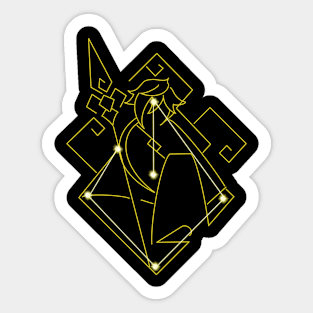 Zhongli Constellation Minimalist Sticker